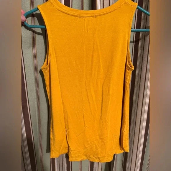 Love Yellow Tie Front Tank Top - Picture 2 of 3